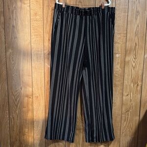 Black and White Striped Pants